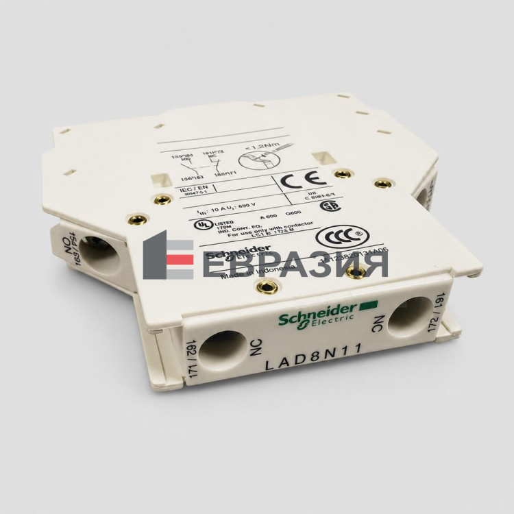 Блок дополнительных контактов 1NO+1NC LAD8N11 Schneider Electric