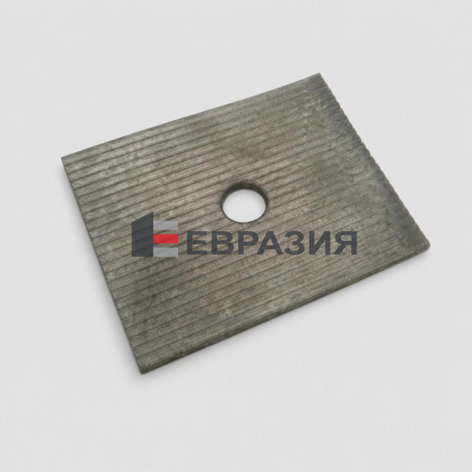 Прокладка под вкладыш для лифта ORONA 90x73 T-9 1 отв. (Пр-во Россия)