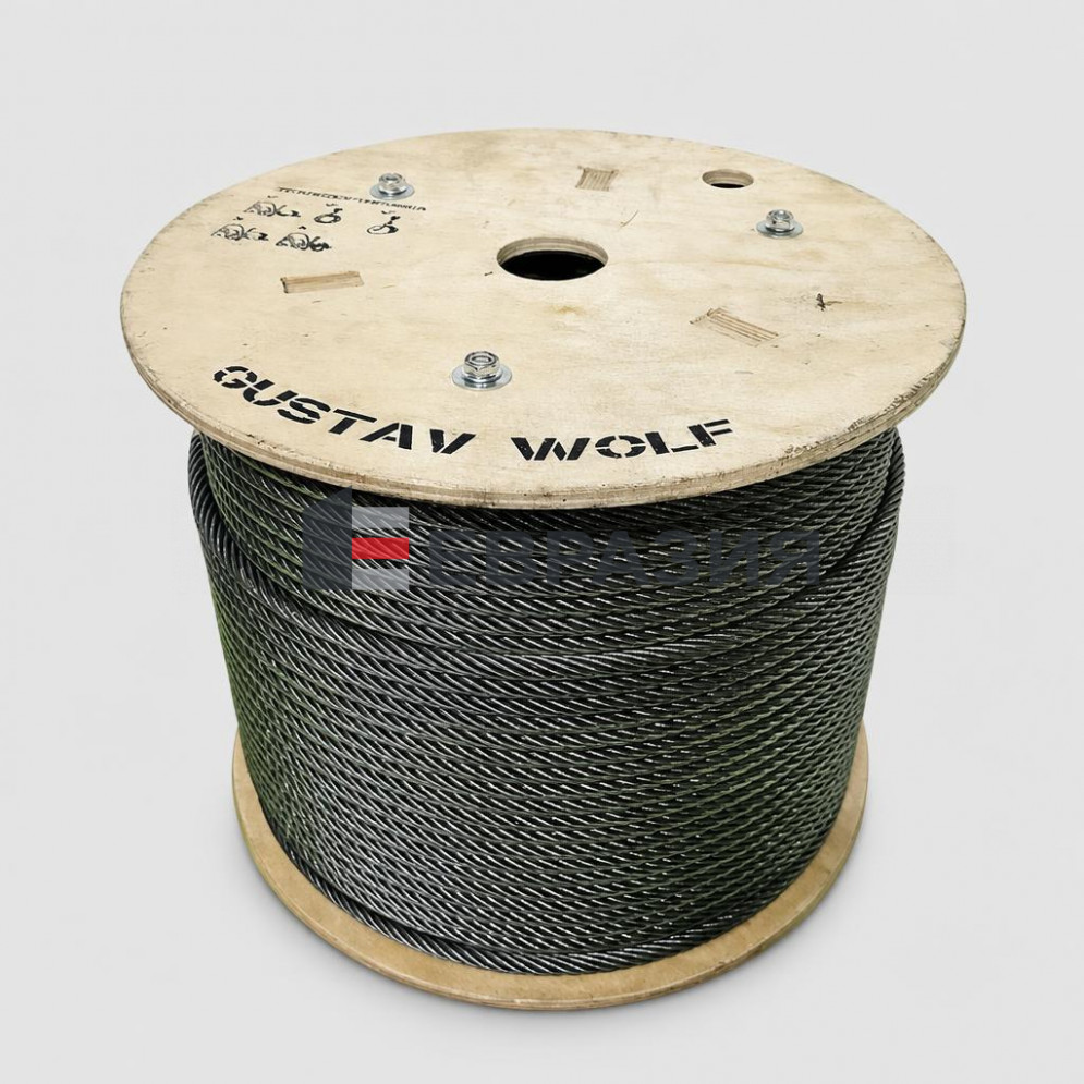 Канат стальной лифтовый 12,0мм PAWO F3 8x19S-IWRC 86,8кН Gustav Wolf